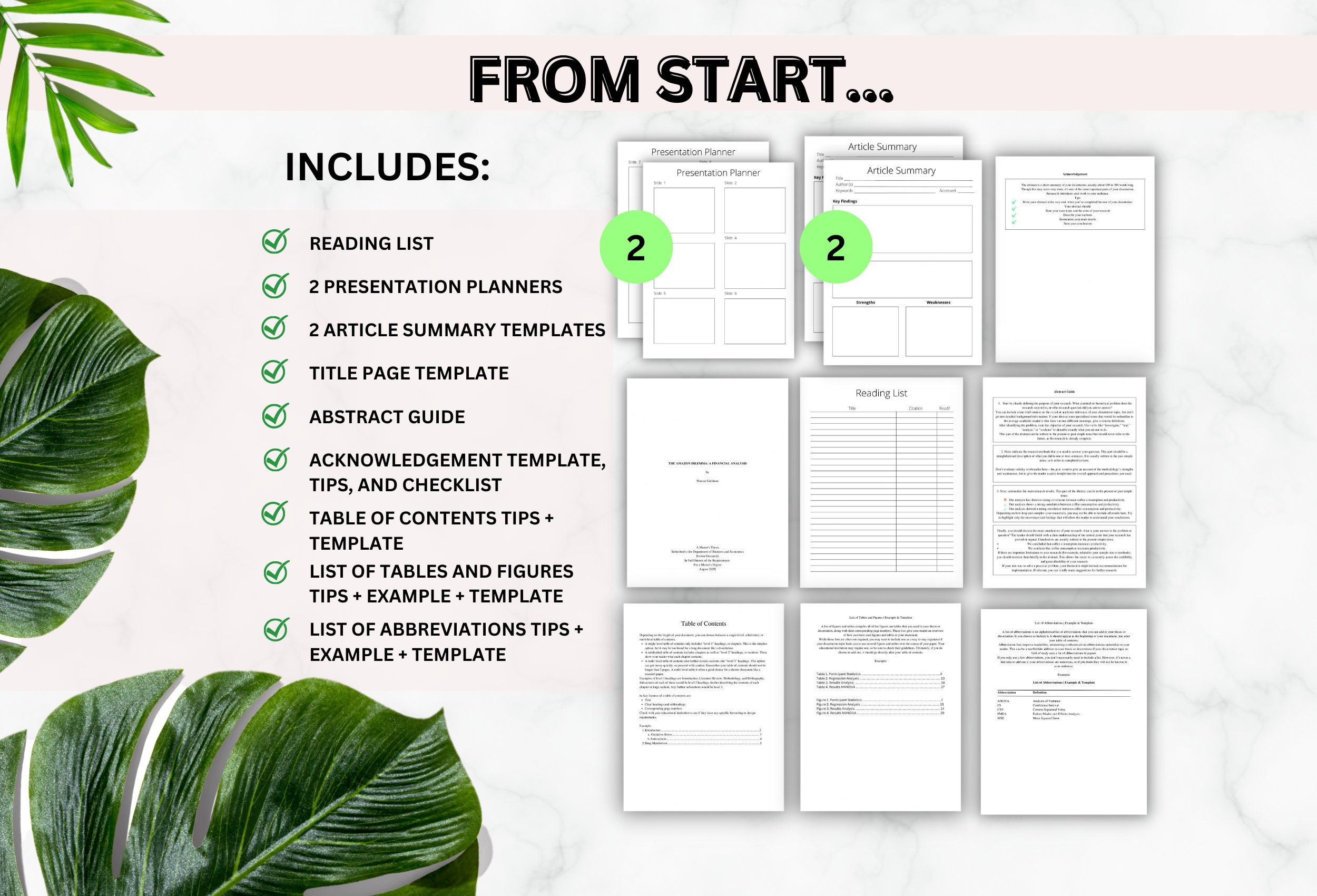 masters dissertation planner