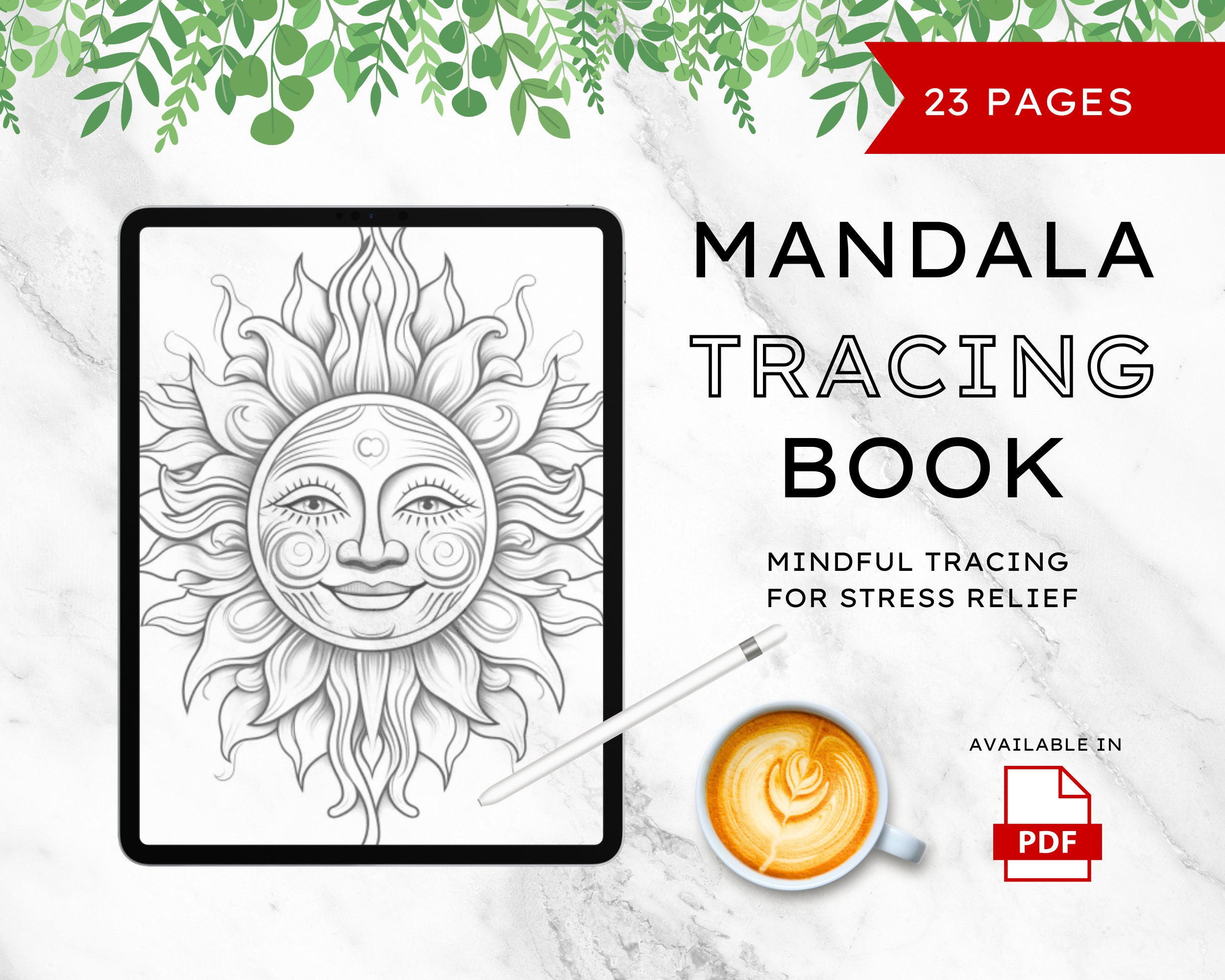 Trace and Travel: Adult Tracing Book for Relaxation and Stress Relief