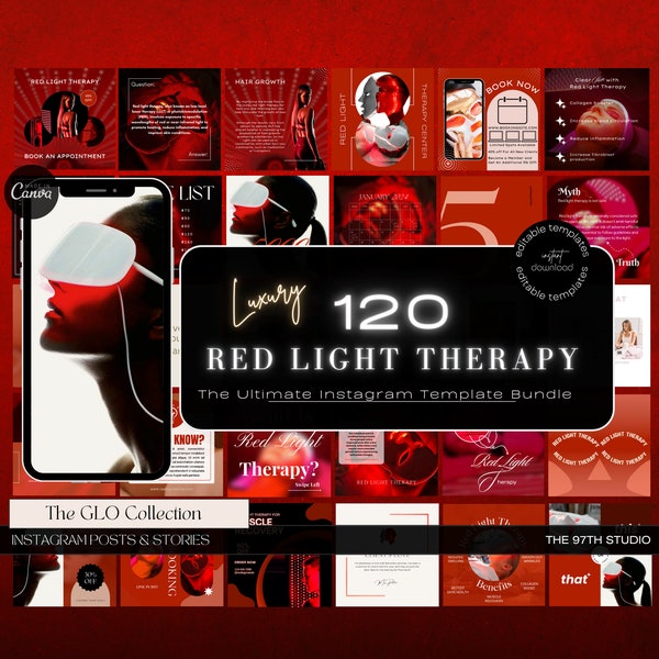 Red Light Therapy Instagram Posts | Facial | Digital Marketing | Skincare Social Media | Skincare Instagram | Esthetician Instagram Posts