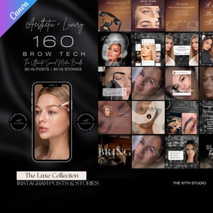 Brow Tech Instagram Templates | Brow Tech Instagram Posts | Brow Tech Instagram | Eyebrow Artist Social Media Instagram Posts | Brow Tech