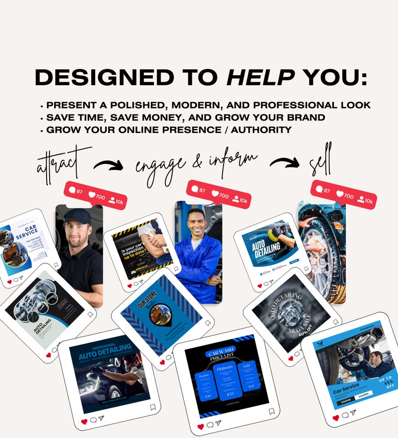 Auto Detailing Marketing Auto Detailing Posts Mechanic Social Media