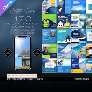 Solar Energy Company Instagram Template Posts | Solar Energy Business Marketing | Solar Energy Business | Solar Energy Instagram Posts