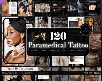 Paramedical Tattoo Instagram Posts | Medical Tattoo | Medspa Instagram |  Tattoo Artist |Beauty Business Instagram |Editable Instagram Posts