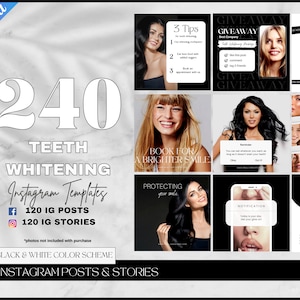 240 Teeth Whitening Instagram Templates | Teeth Whitening Instagram Templates | Teeth Whitening Posts | Teeth Whitening Social Media Posts