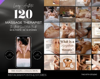 Massage Therapist Instagram Templates | Spa Social Media