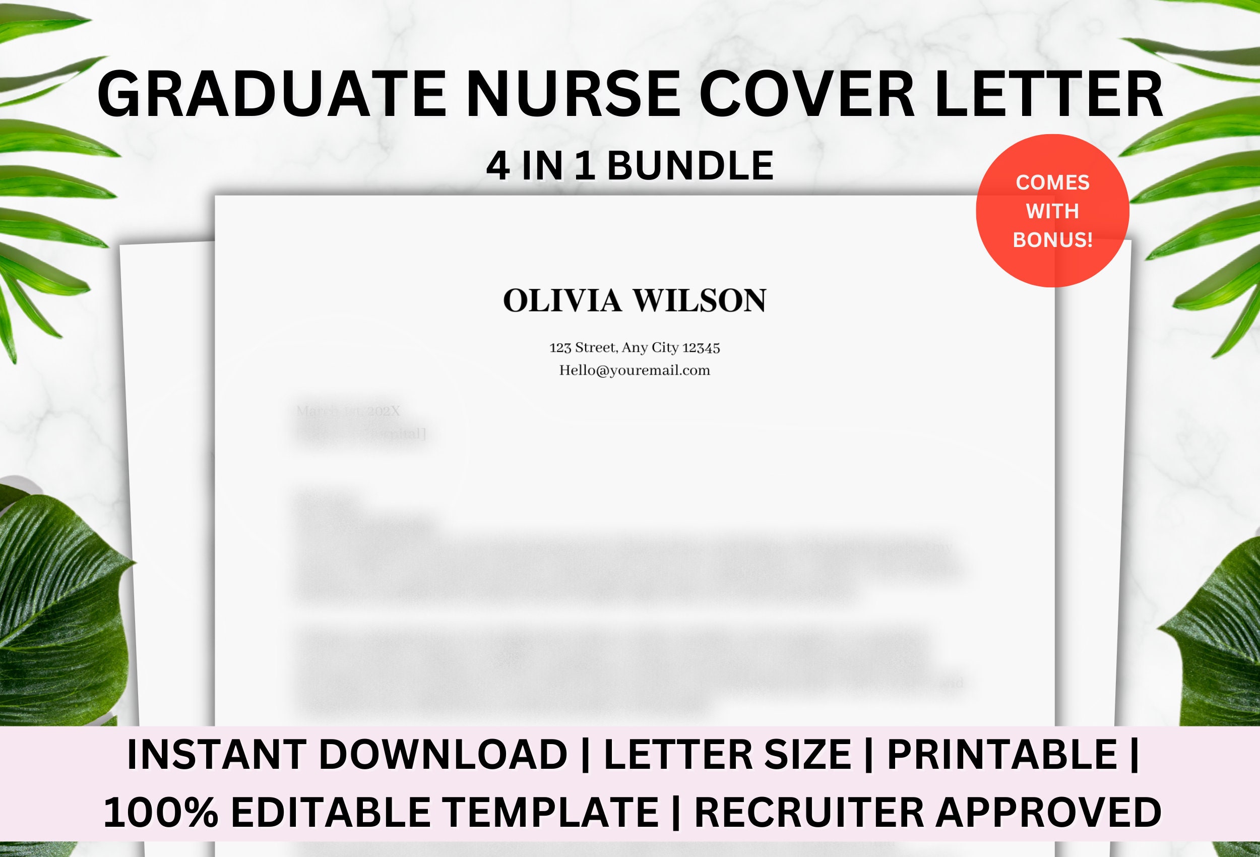 New Graduate Nurse Cover Letter Template,nursing Student Cover Letter,nurse Cover Letter,cover