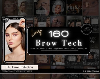 Brow Tech Instagram Templates | Brow Tech Instagram Posts | Brow Tech Instagram | Eyebrow Artist Social Media Instagram Posts | Brow Tech