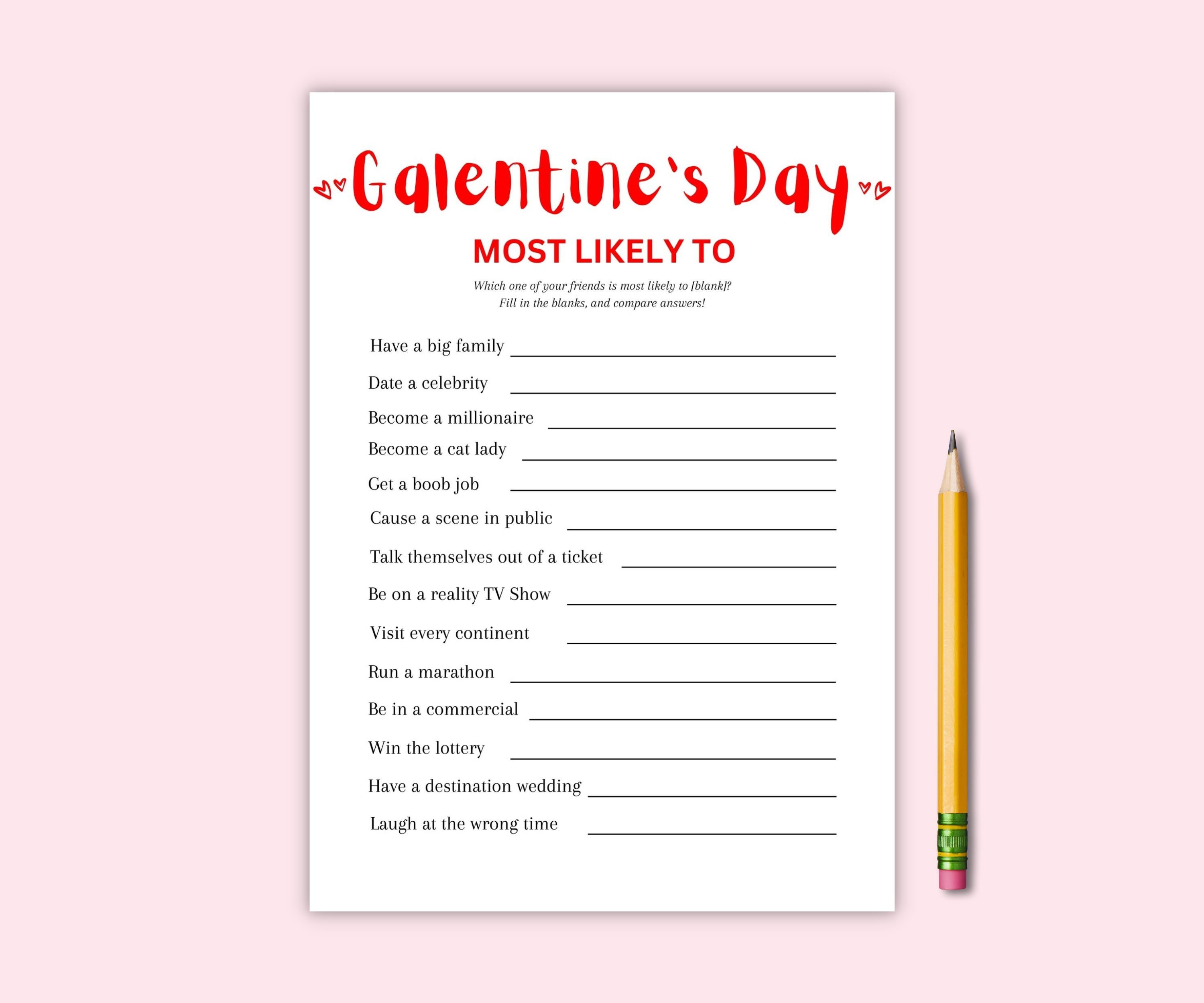 Galentines Day Games PrintableValentine #39 s Day Party Bundle