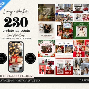 230 Kerst Instagram-sjablonen, Instagram-berichten, Kerst Instagram-sjablonen, Kerst Social Media Marketing, Instagram-berichten, Kerstmis