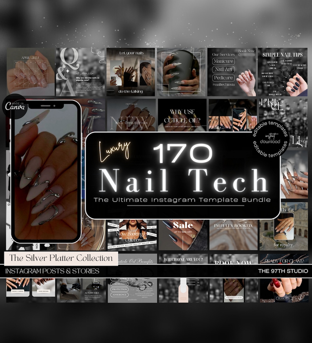 Nail Tech Instagram Templates Nail Tech Instagram Posts Nail Tech