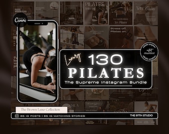Pilates Instagram Templates | Pilates Coach Instagram Posts | Pilates Instructors Instagram | Pilates Social Media Instagram Posts | Pilates