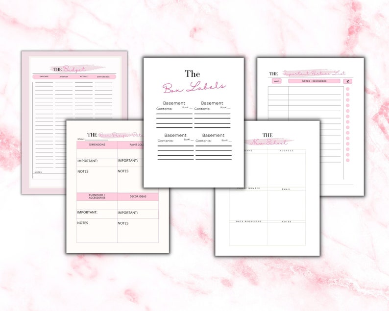 The Moving Planner PRINTABLE, Moving Guide, Relocation Checklist ...