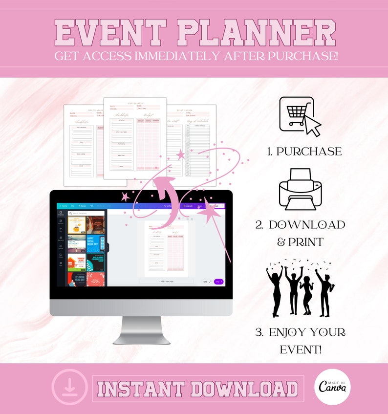Printable Event Planner Template, Party Planner, Birthday, Wedding ...