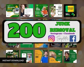 200以上のジャンク回収ビジネスのソーシャルメディアテンプレート | ジャンク回収 | ジャンク回収ビジネスのソーシャルメディア | ゴミ回収のInstagramテンプレート