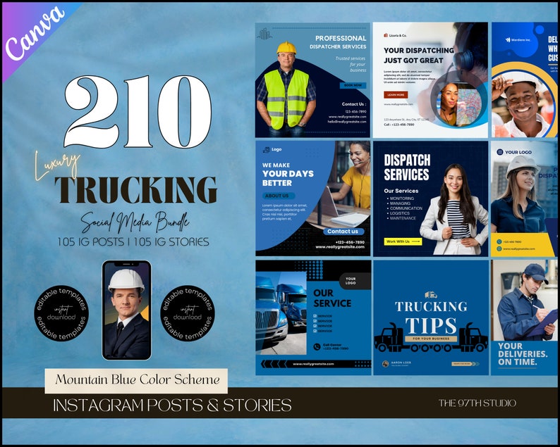 Trucking Instagram Templates, Dispatch Flyer, Truck Dispatch Instagram ...