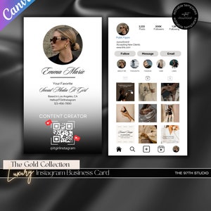 2024 INSTAGRAM Business Card Template | QR Code Business Card | DIY Canva Business Card | Business Card Template | Instagram Business Card