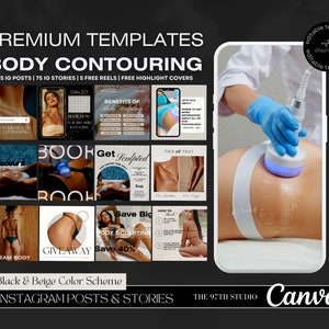 150 Body Sculpting Instagram Templates I Body Contouring Instagram I Medspa Templates I Instagram Bundle I CoolSculpting Instagram | MEDSPA