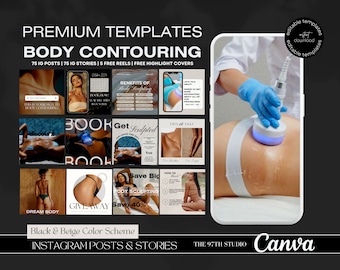 150 Body Sculpting Instagram Templates I Body Contouring Instagram I Medspa Templates I Instagram Bundle I CoolSculpting Instagram | MEDSPA