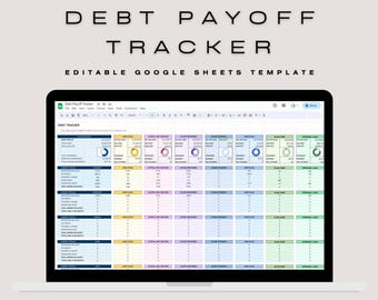 Debt Payoff Tracker, Snowball Avalanche Calculator, Credit Card Tracker, Home Loan, Student Loan, Debt-Free Planner