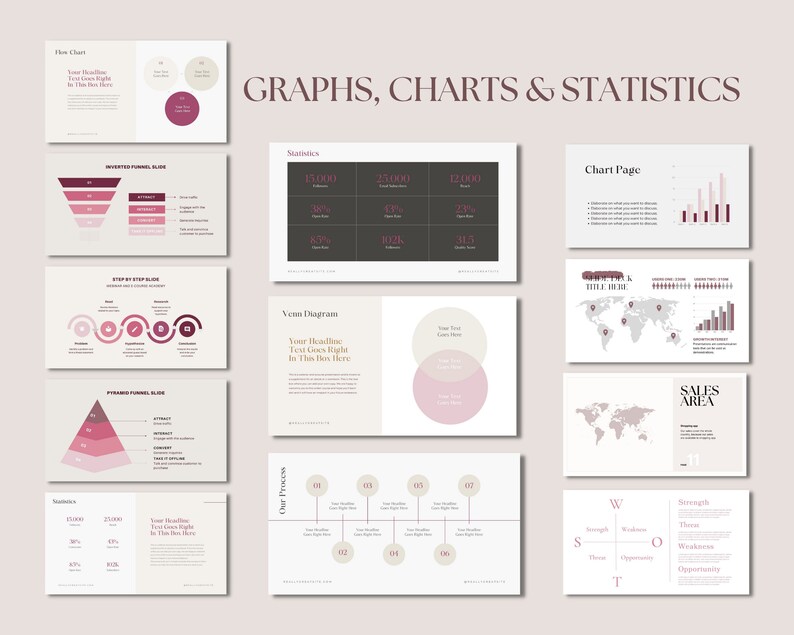 inar Slide Deck Canva Template, Pitch Deck Template, Course Slide Deck, Social Media Coach