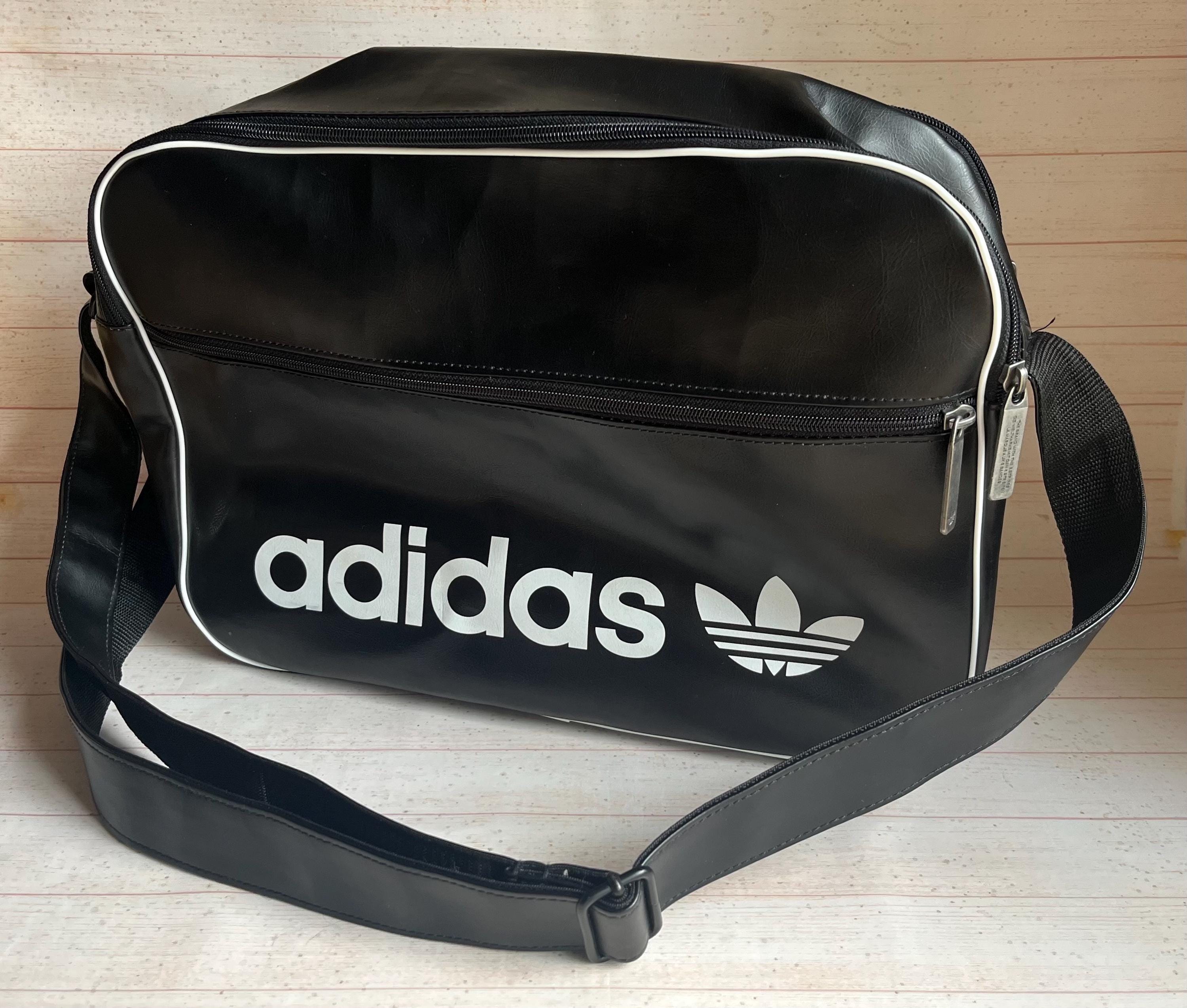 【vintage】00s adidas one shoulder bag Adidas Zx Messenger Bag Black Trefoil Logo Airliner Shoulder