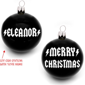 Heavy Metal Christmas Tree Ornament, Metal Merry Christmas ornament