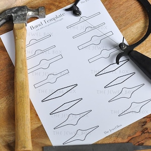 Ring Band Template, Stencil, Jewelry Making, Metalsmith Tools, Printable, Digital Download