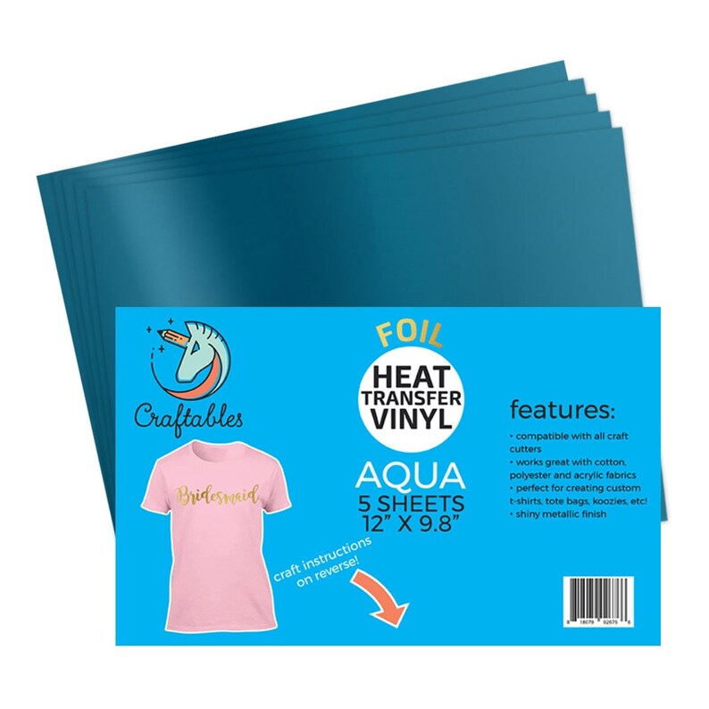 Metallic Foil Iron on Vinyl Sheets Chrome Heat Transfer Etsy