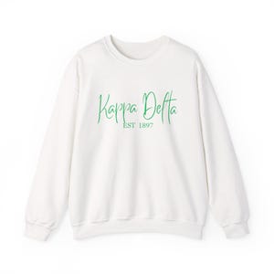 Kappa Delta Schwesternschaft Sweatshirt | EST. 1897 | Griechisches Leben Rundhalsausschnitt | Schwesternschaft Geschenk | Angebotstag | Große kleine Enthüllung