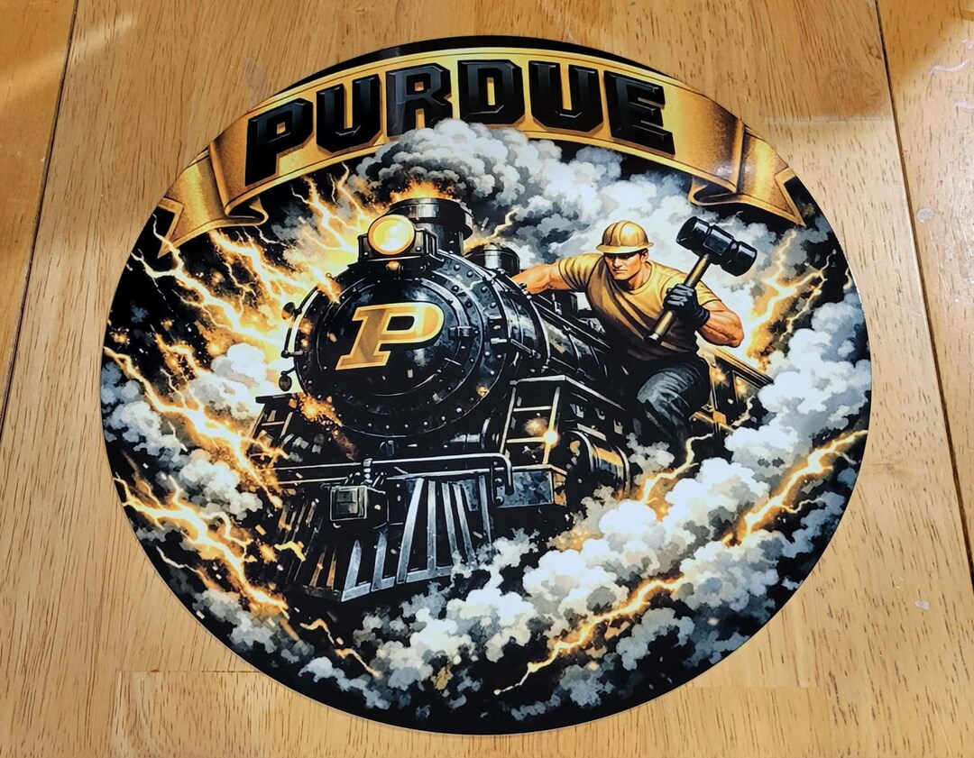 Round Aluminum Train Sign. - Etsy