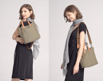 Jeelow Canvas Market Tote Handbag Crossbody Shoulder Bag Purse | Etsy