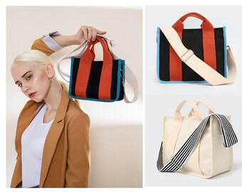 small canvas handbag