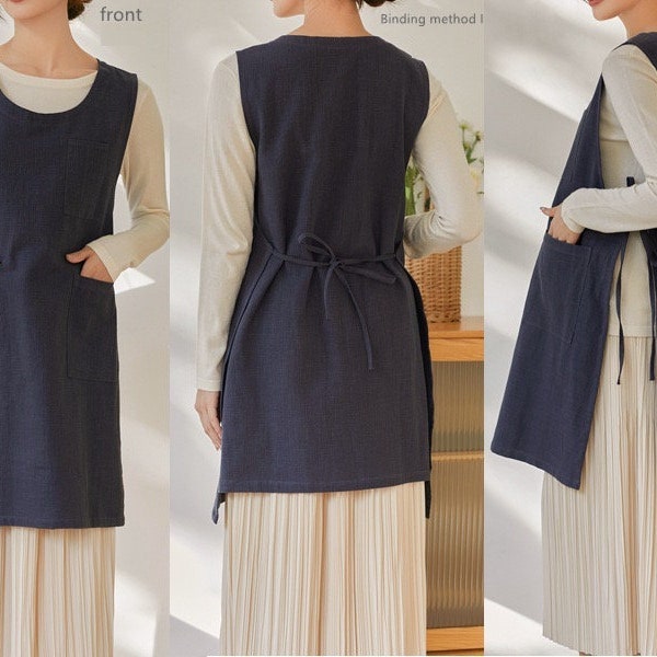 Japanese Aprons for Women With Pocket Etsy