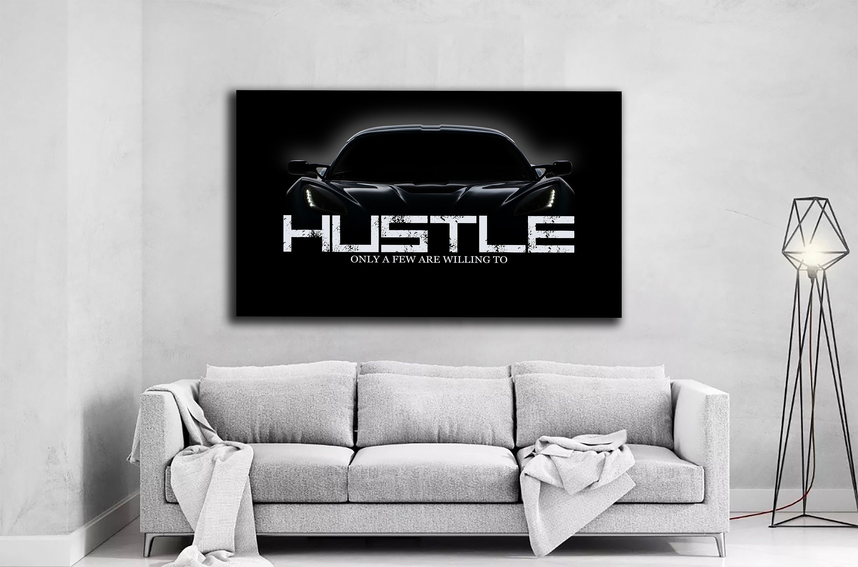 Hustle Motivational Wall Canvas Art Office Decor Entrepreneur Quote - Etsy