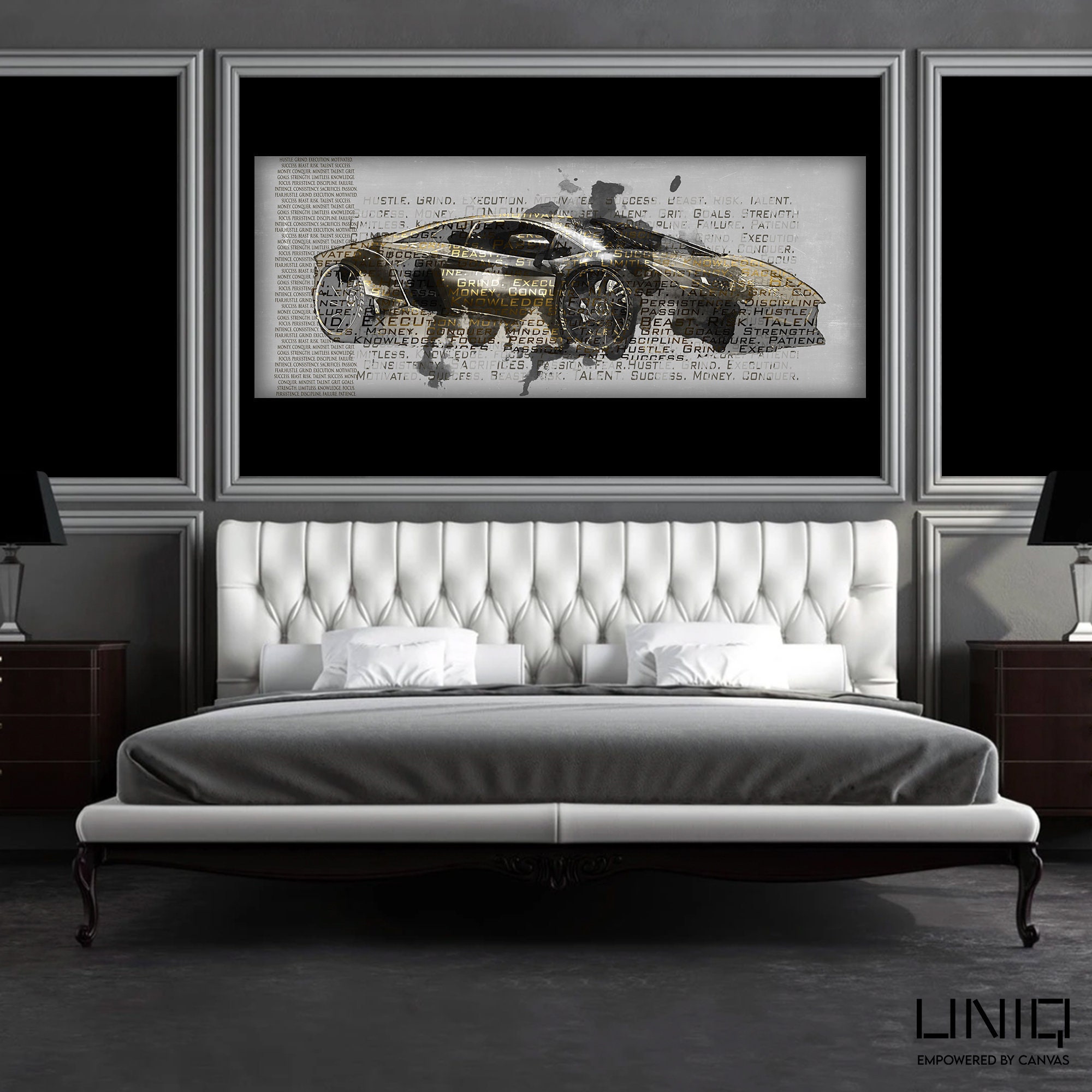 Gold Lamborghini Motivation Canvas Print Motivational Wall Art | Etsy