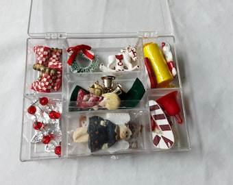 19 piece miniature collection,  vintage Christmas