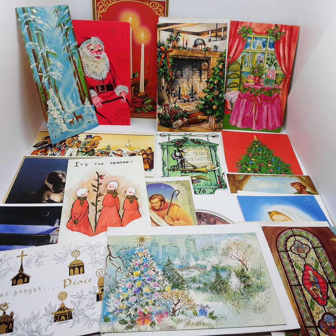 27 Piece Vintage Unused Christmas Cards, 18 Cards 9 Envelopes Etsy