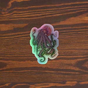 Holographic Octopus Stickers