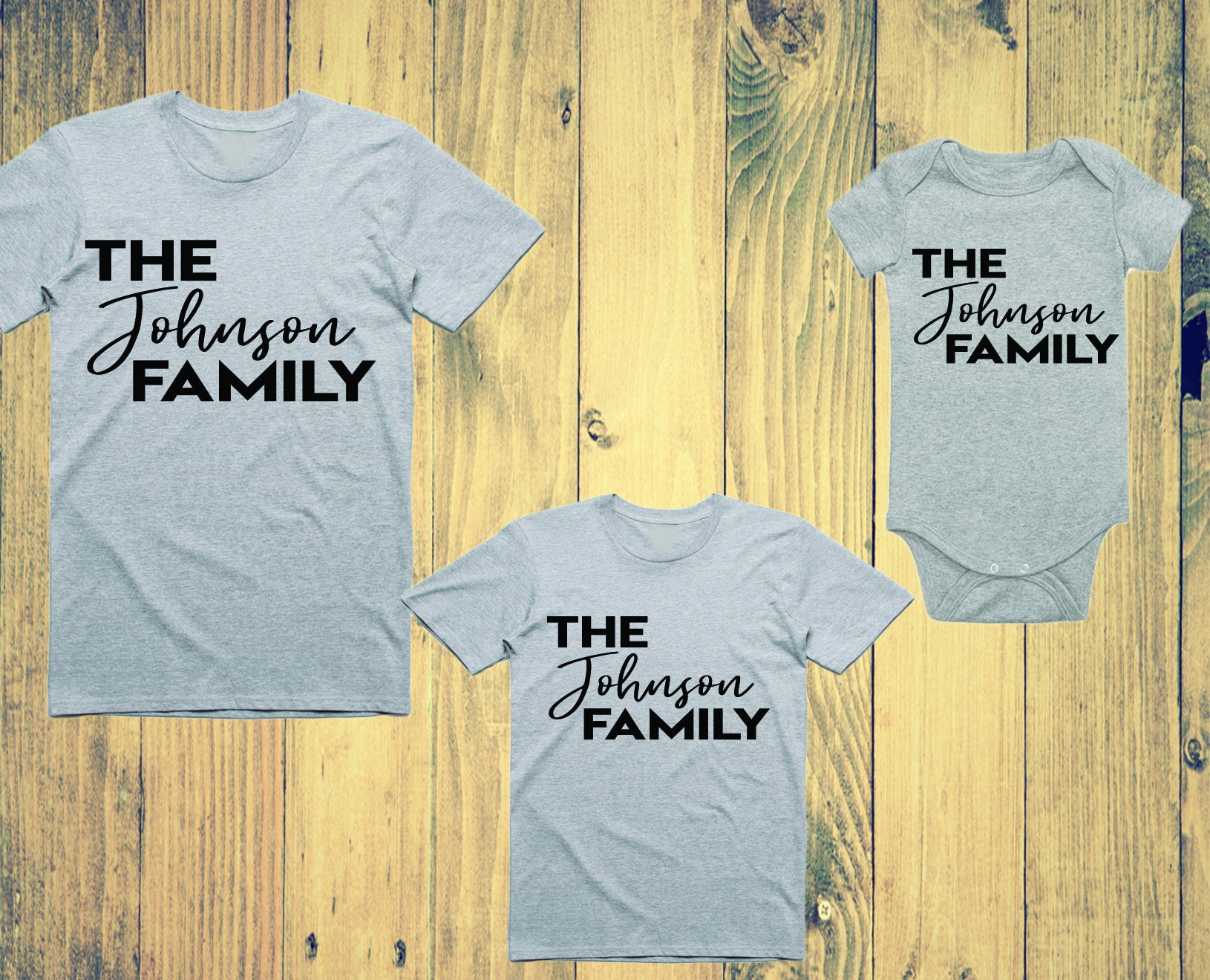 Custom Last Name TShirts Matching Family Surname Shirts Etsy