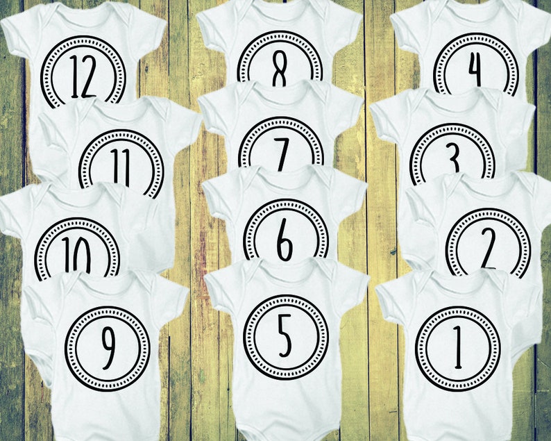 monthly milestone bodysuits
