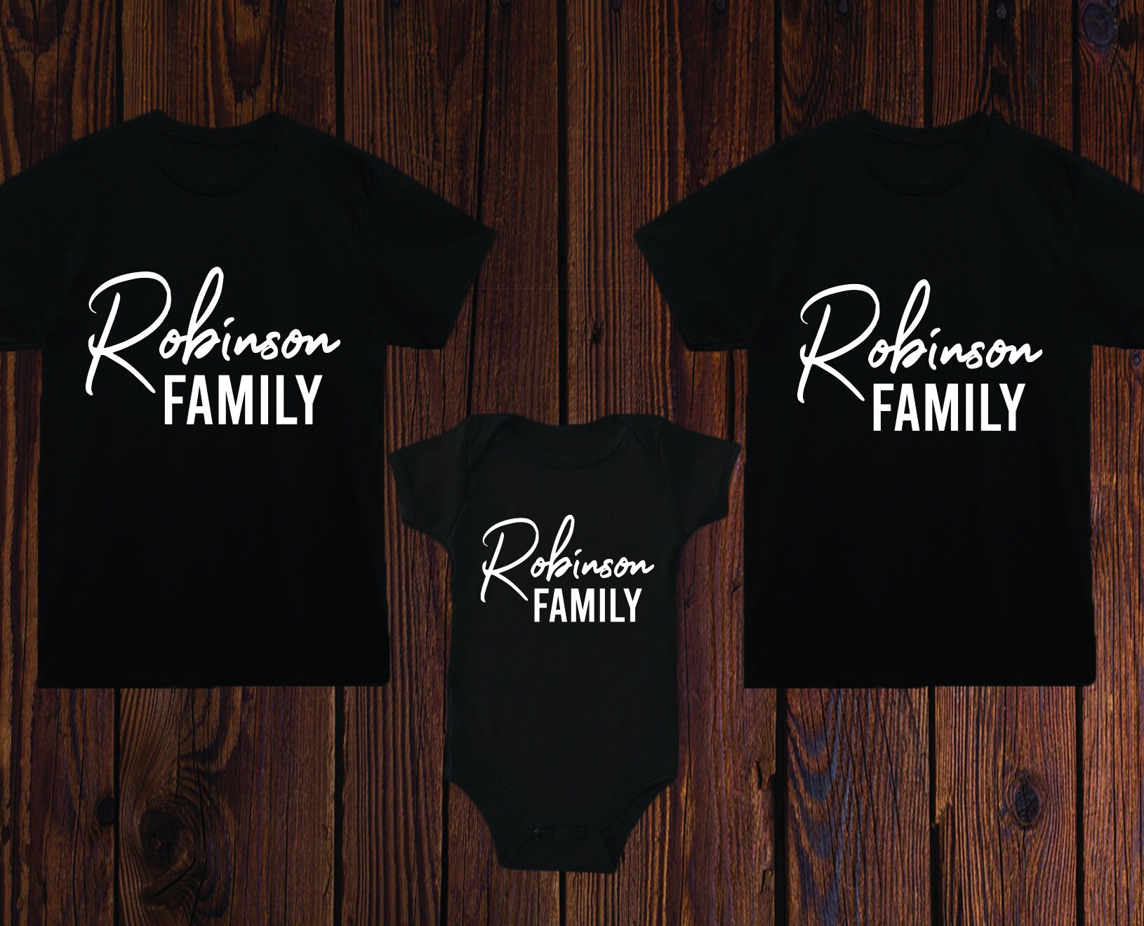 Custom Last Name TShirts Matching Family Surname Shirts Etsy