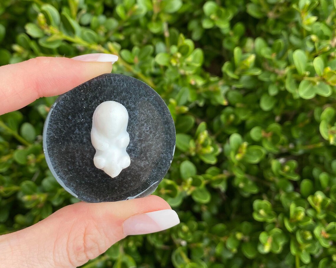Miscarriage Memorial Round Statue Black Weeks 4 12 Etsy