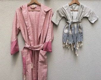 Parent - Kid Bathrobe Set! Baby Shower Gift Ideas. 100% cotton bathrobes! Like mother like son, like father like daugher