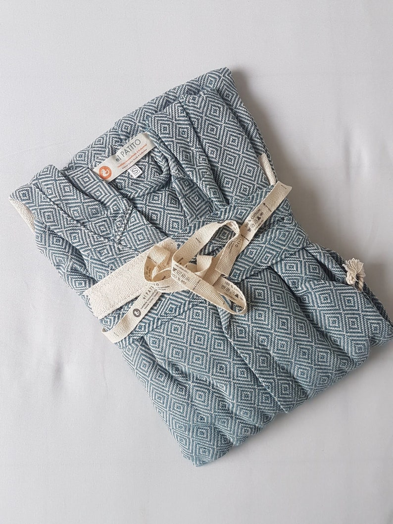 Couple Robe Sets Contemporary Series Turkish Bathrobes, Hand-loomed 100% Cotton eco friendly and lavish image 10