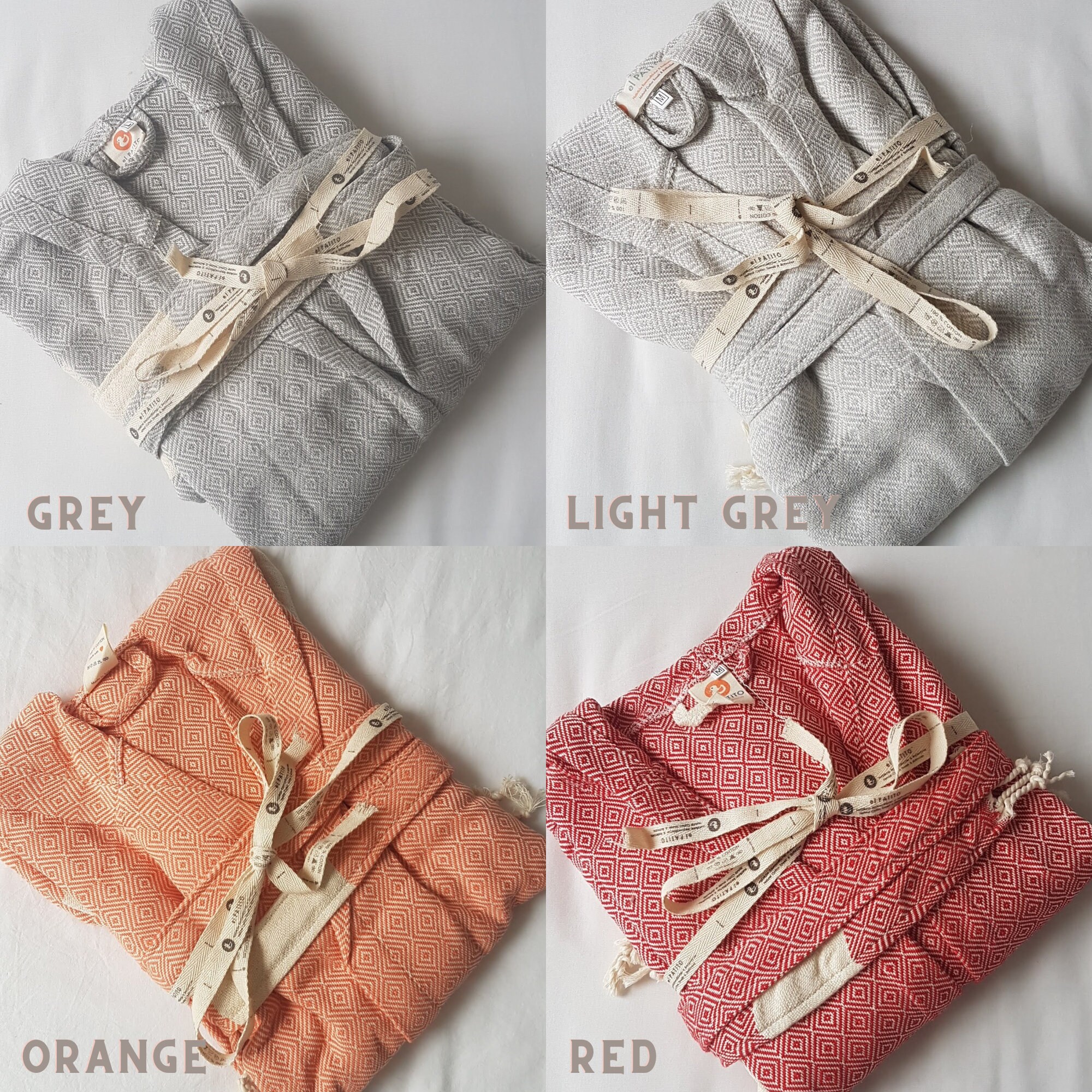 Couple Robe Sets Contemporary Series Turkish Bathrobes, Handloomed 100