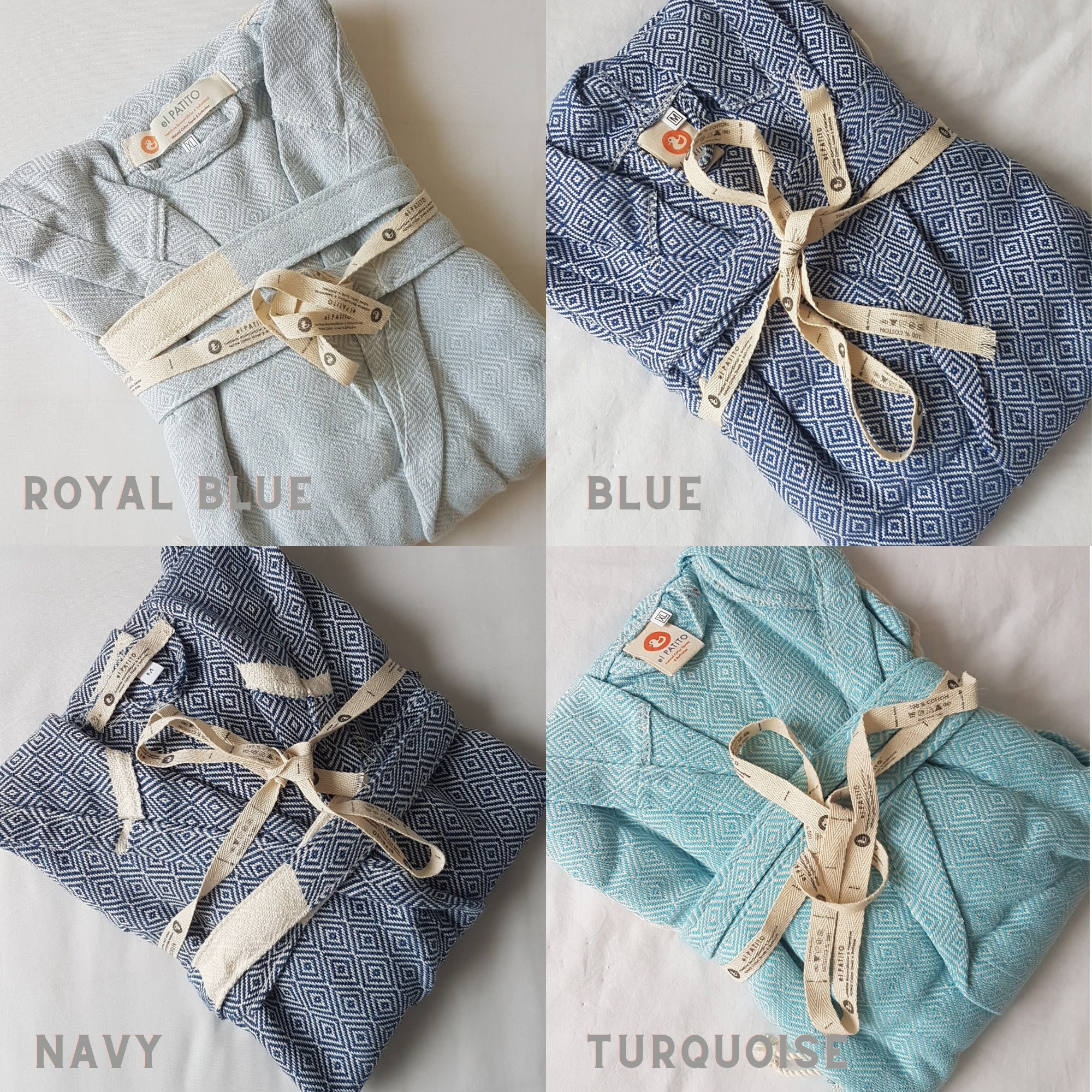 Couple Robe Sets Contemporary Series Turkish Bathrobes, Handloomed 100