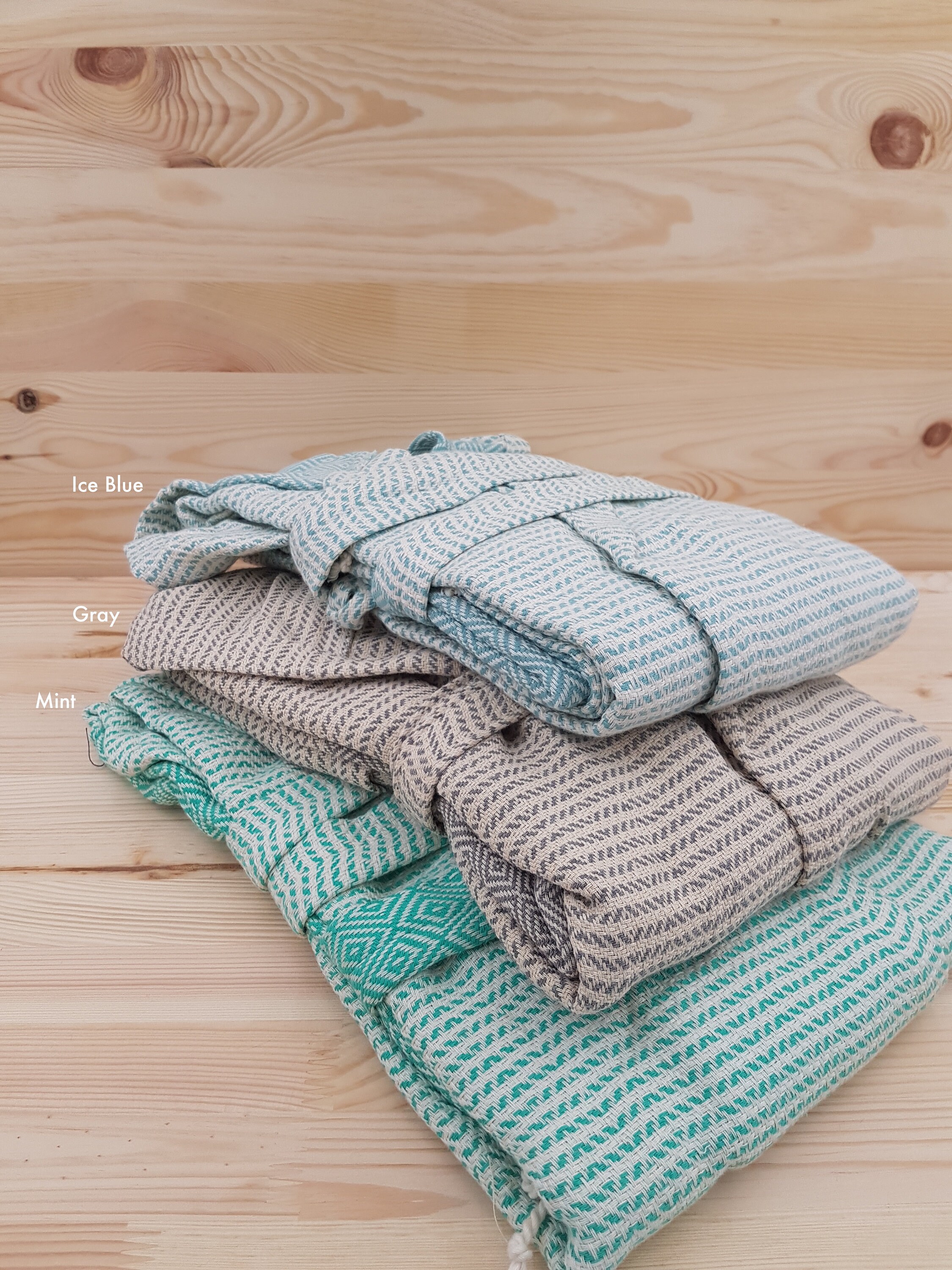 Couple Robe Sets Nordic Series Bathrobes Handloomed 100 Etsy