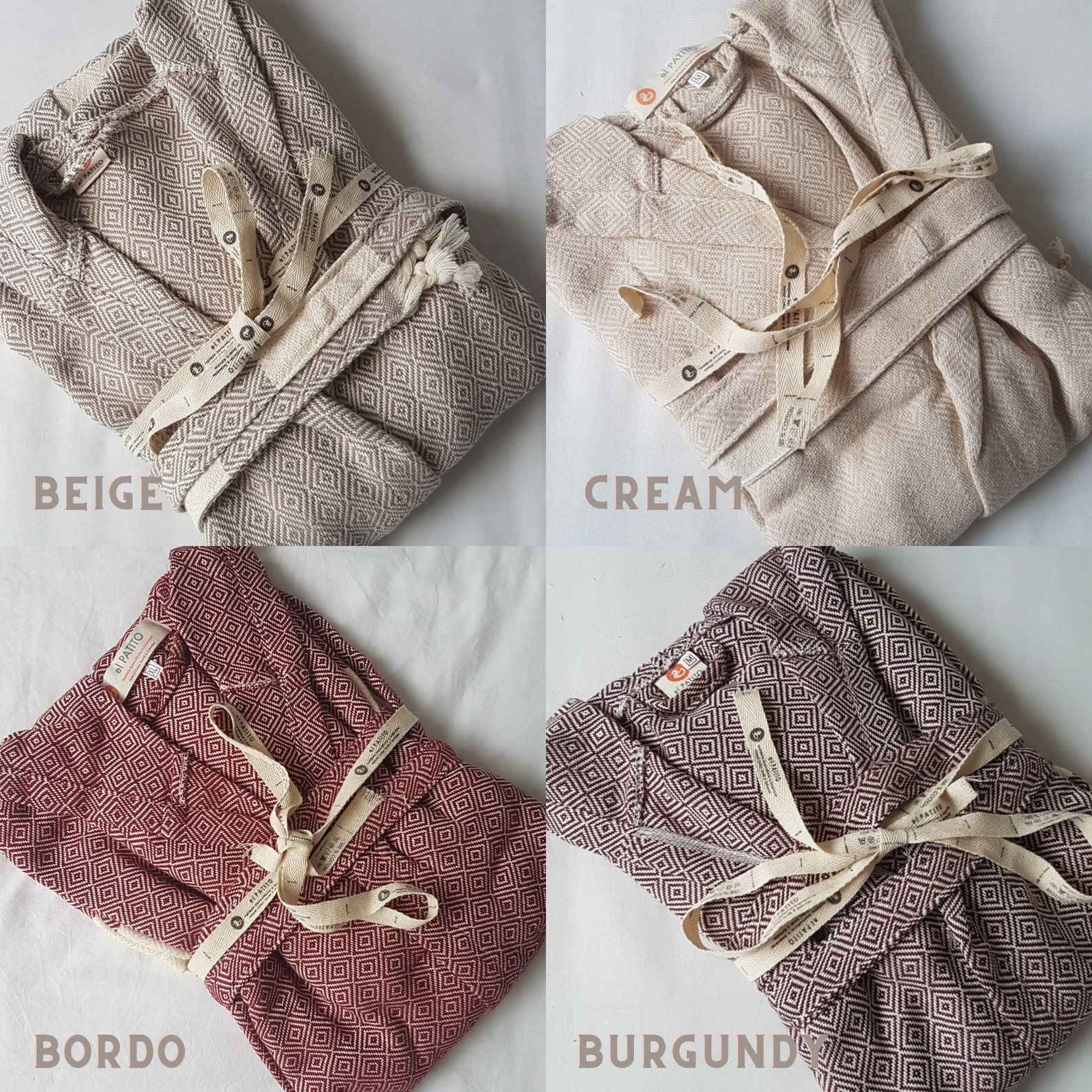 Couple Robe Sets Contemporary Series Turkish Bathrobes, Handloomed 100