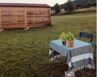 Turkish Table Cloth 100% cotton 39”x70” (100x180 cm) Home dining table decor. Handwoven Contemporary Series