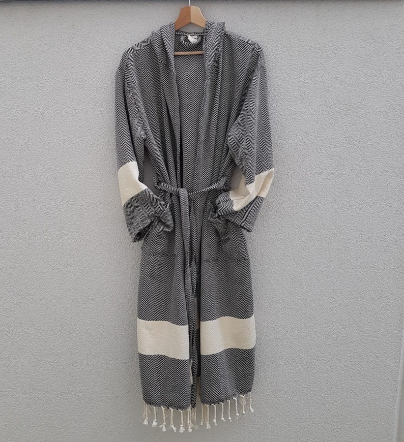 Chevron Bathrobe 100 Cotton House Robe Also as Kimono and Etsy Hong Kong